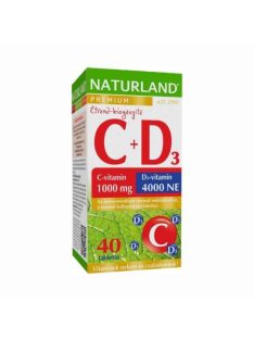 Naturland Prémium C+D Vitamin Tabletta 40 db