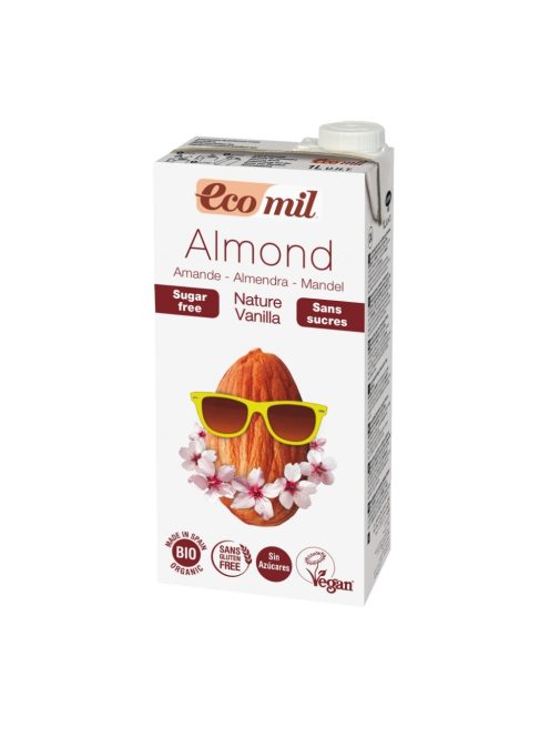 EcoMil Bio Mandulaital vaníliás édesítő nélkül 1l