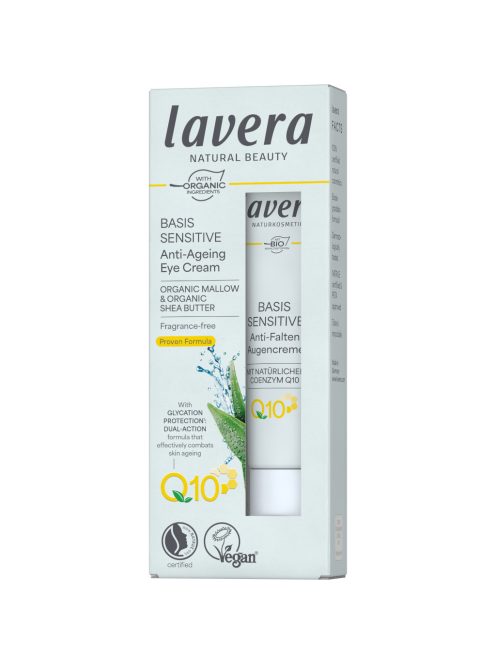 lavera BASIS S Q10 öregedésgátló szemránckrém VEGÁN 15ml 