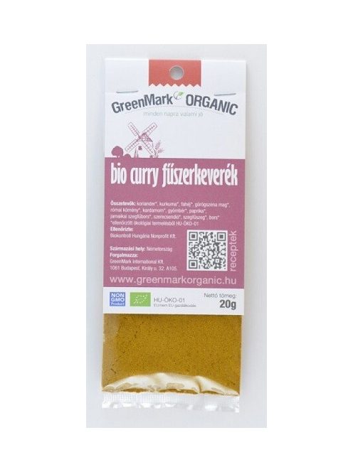 Greenmark Bio Curry Fűszerkeverék 20 g