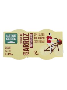 NaturGreen Bio rizspuding, erdei gyümölcsökkel 2*125 g