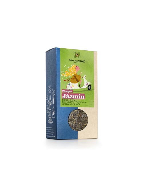 Sonnentor Bio szálas Virágos Jázmin zöld tea 100g 