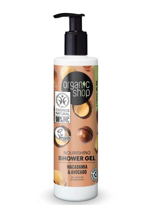 Organic Shop Tápláló tusfürdő Kenyai makadámia 280 ml