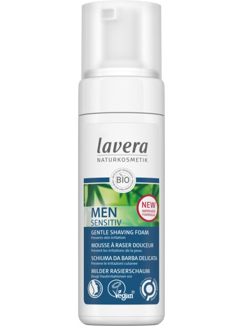 lavera Men Sensitive borotválkozó hab, bio bambusszal és bio aloe verával 150 ml