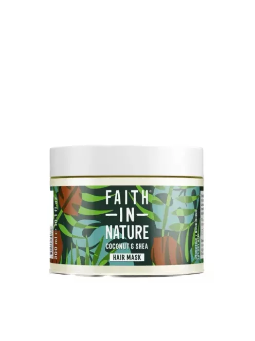 Faith in Nature Tápláló intenzív hajmaszk, Kókusz & Shea vaj 300ml