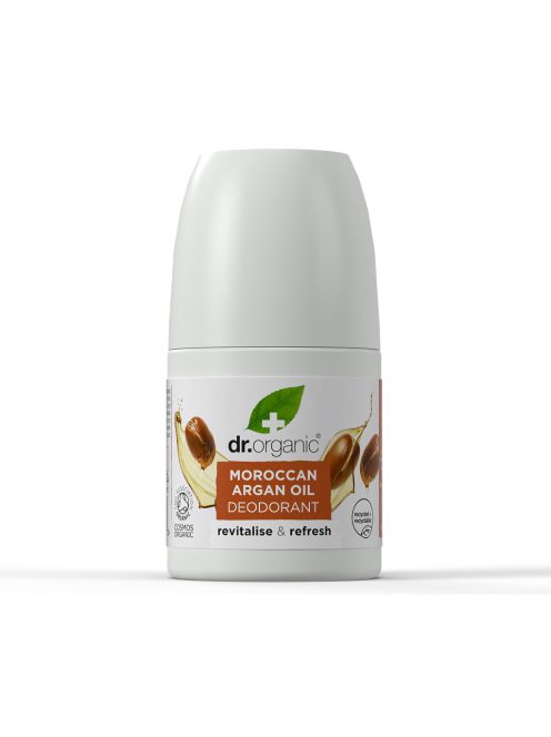 Dr. Organic Bio Argán olaj, Alumíniummentes golyós dezodor 50 ml -- készlet erejéig, a termék megbontástól számítva 12 hónapig használható