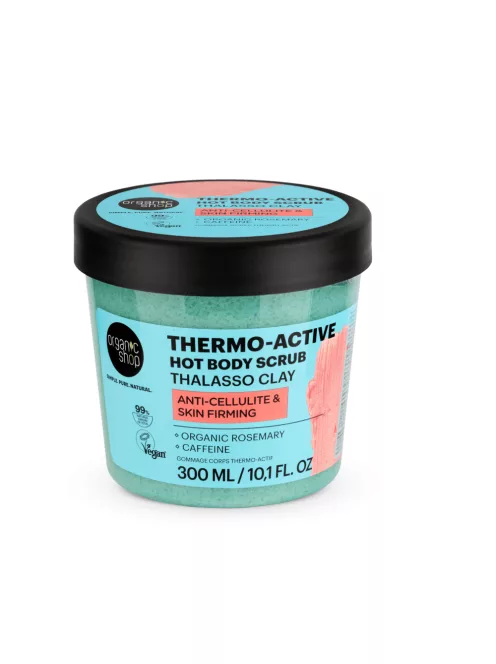Organic Shop "Thermo-active" melegítő hatású testradír Thalasso agyaggal 300ml