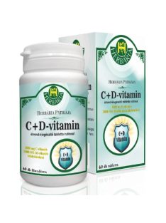 Herbária C-Vitamin 1000mg D-Vitamin 3000ne Tabletta 60 db