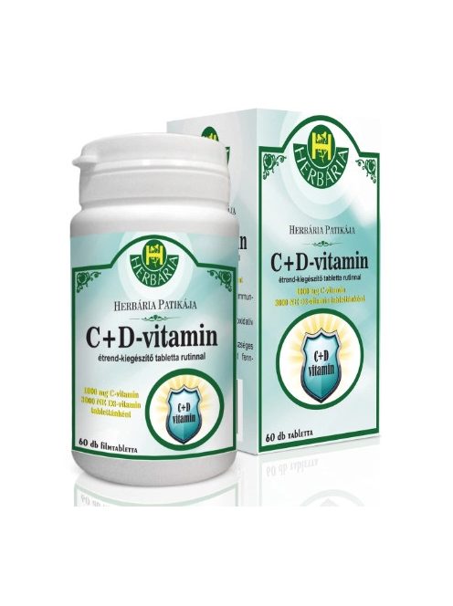 Herbária C-Vitamin 1000mg D-Vitamin 3000ne Tabletta 60 db