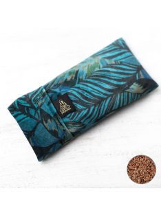  PRANA Lenmag relax szempárna + Art Deco huzat 22x10 cm - Blue Leaves 