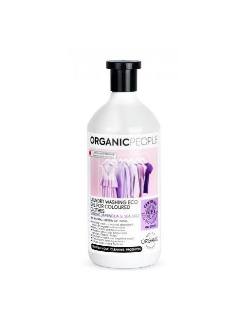 Organic People Öko Mosógél színes ruhákhoz bio magnóliával és tengeri sóval 1000 ml