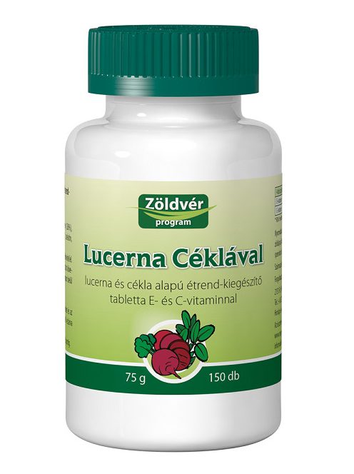 Zöldvér Lucerna-Cékla Tabletta 150 db