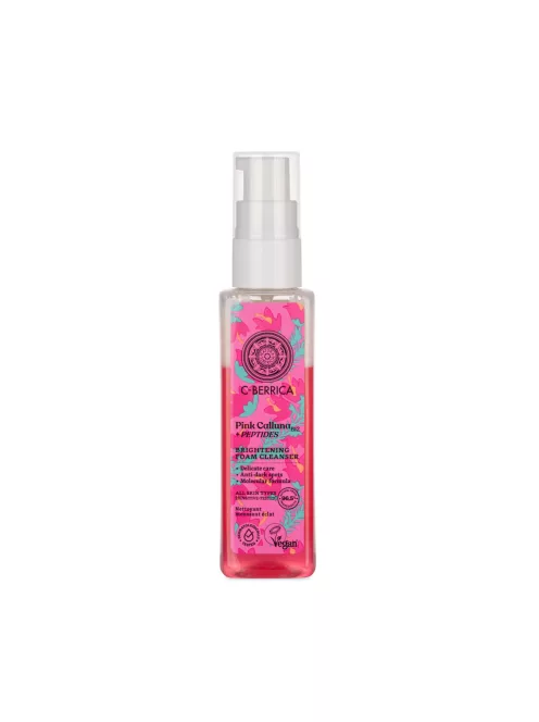 Natura Siberica C-Berrica Pink Calluna Ragyogásfokozó arctisztító hab B12-vitaminnal és peptidekkel 150ml