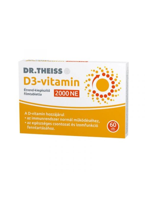 Dr. Theiss d3-vitamin étrend-kiegészítő filmtabletta 2000ne 60 db