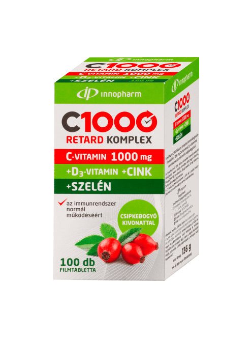 Innopharm C-Vitamin Retard 1000mg + d3 + szelén Tabletta 100 db