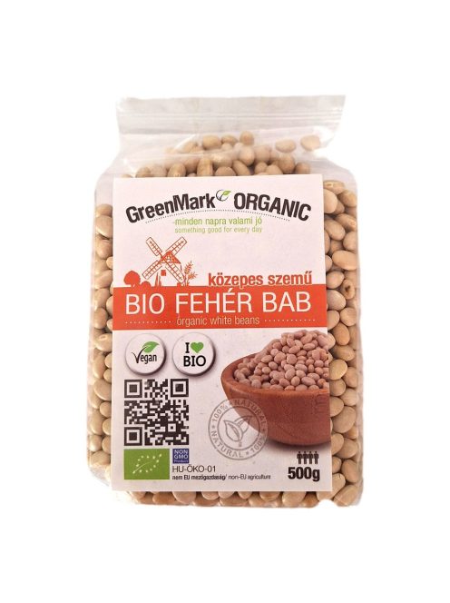 Greenmark Bio fehér bab közepes szemű 500 g