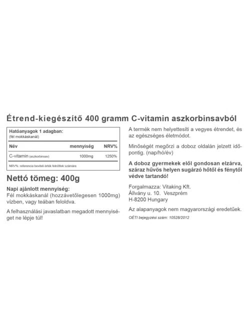 Vitaking C-ascorbin por 400 g