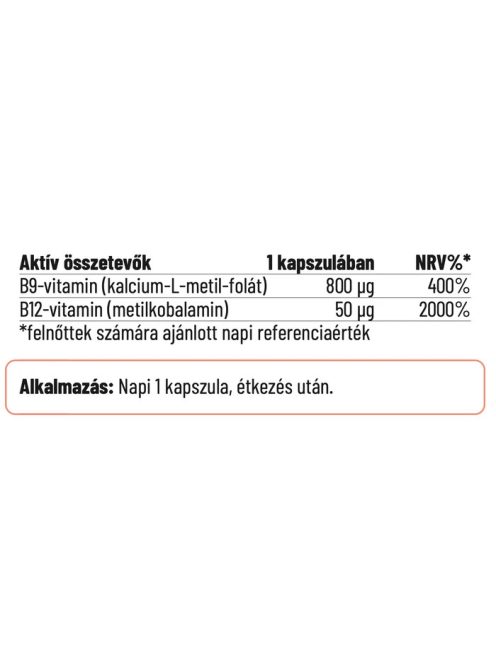Nordvital B9(folát)-vitamin 800 mcg 60 db kapszula 