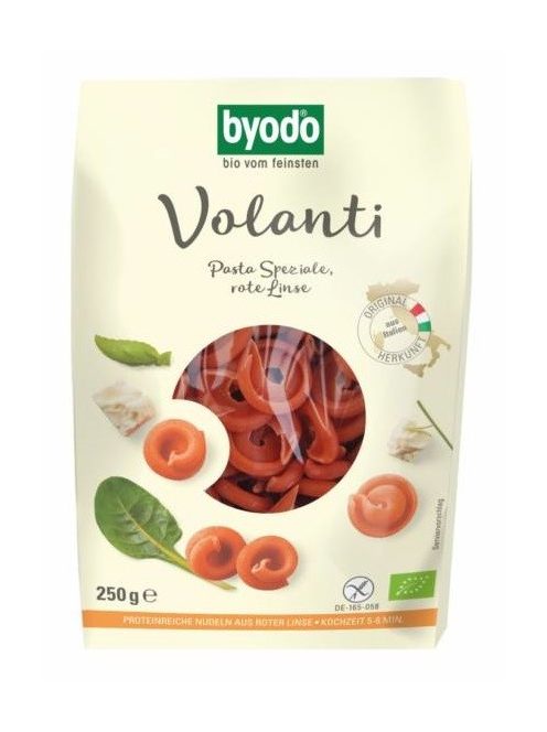Byodo Bio Volanti, vörös lencse tészta - gluténmentes 250 g