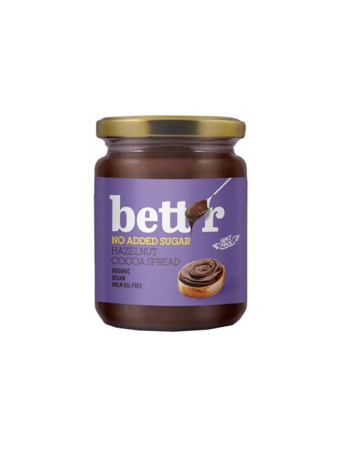 Bett'r Bio Kakaós Törökmogyorókrém cukormentes 250g 