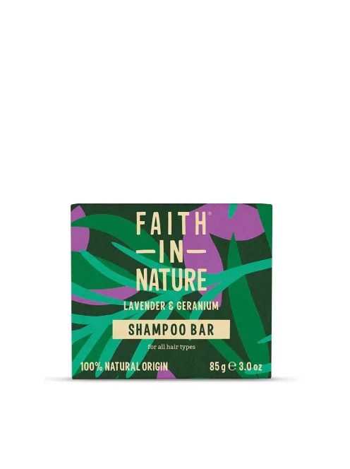 Faith in Nature Sampon Bar, Levendula és Geránium 85g