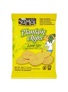   Samai Plantain Chips Lime 70 g -- készlet erejéig, a termék lejárati ideje: 2024.05. 