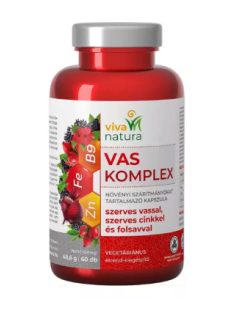   Viva natura vas komplex szerves vassal, cinkkel és folsavval kapszula 60 db