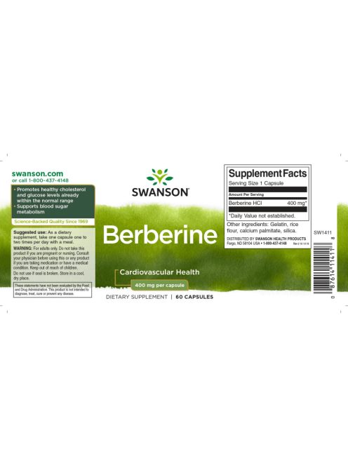Swanson Berberine Tabletta 60 db