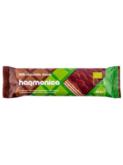 Harmonica BIO Nápolyi tejcsokival bevonva, classic 40g