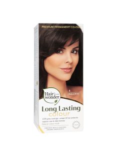   Hairwonder by  HennaPlus női tartós hajfesték, barna árnyalat, középbarna (4) (Long Lasting Colour, Medium Brown)