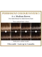 Hairwonder by  HennaPlus női tartós hajfesték, barna árnyalat, középbarna (4) (Long Lasting Colour, Medium Brown)