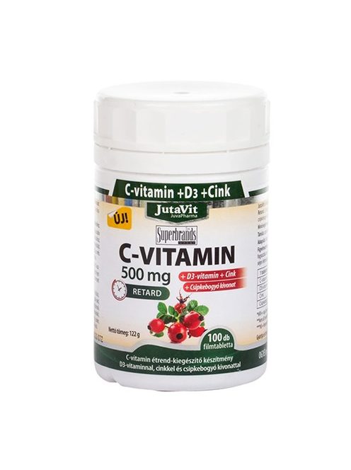 Jutavit C-Vitamin + D3 + Cink 500 mg tabletta 100 db
