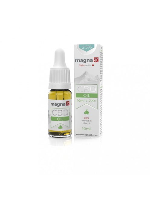 Magna CBD olaj 2,5% (olivaolaj) 10 ml (Gluténmentes, Laktózmentes) 