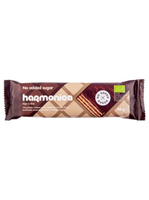 Harmonica Bio Nápolyi tejcsokival bevonva hozzáadott cukor nélkül 40g 