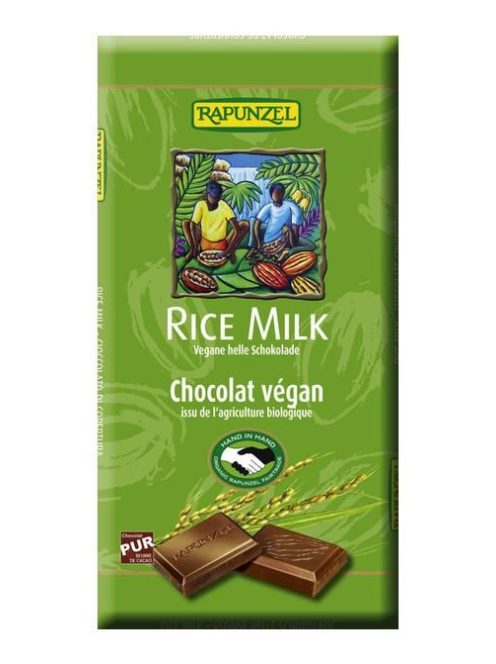 Rapunzel Bio csokoládé, Rizstejes csokoládé, vegán, 40%-os 100 g