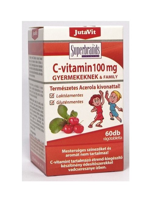Jutavit c-vitamin 100 mg gyerek és family acerola kivonattal 60 db