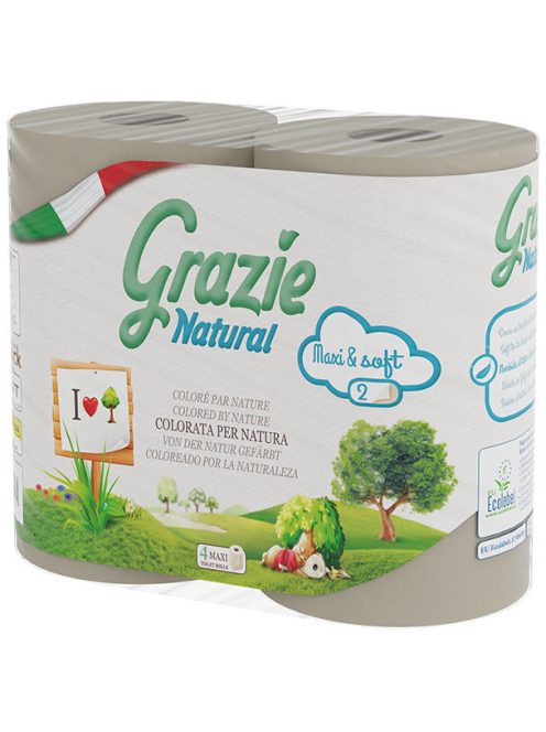 Grazie Natural Toalettpapír 2 réteg 4 tekercs 4 db