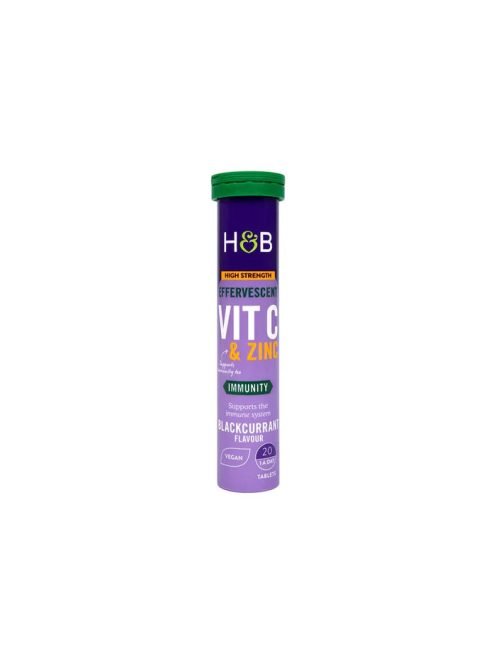 H&B C+Cink pezsgőtabletta feketeribizli 20 db 