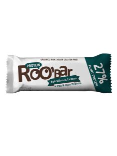 Roobar Bio Fehérjés szelet Spirulina+Citrom 40g 