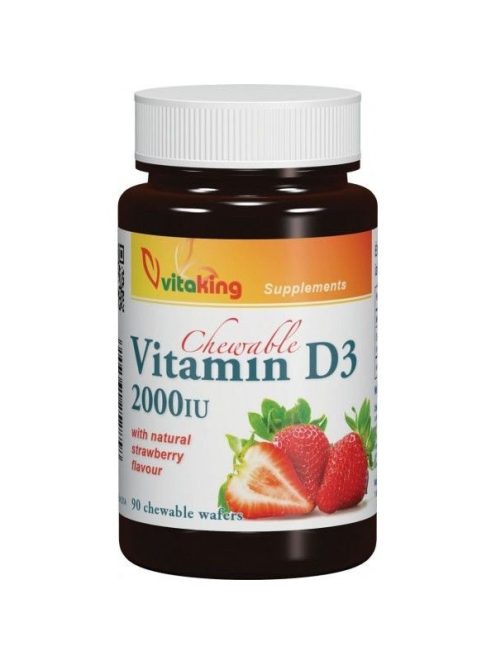 Vitaking D3-Vitamin Epres Rágótabletta 90 db