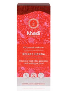   Khadi Növényi hajfesték por, Vörös, élénkvörös 100% henna 100 g