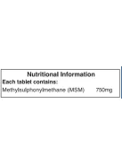 H&B MSM tabletta 750 mg 120 db 