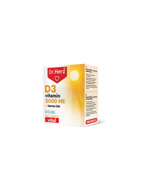 Dr. Herz d3-vitamin 2000NE+szerves cink kapszula 60 db