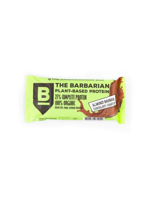 Barbarian Bio étcsoki bevonatos mandula-baobab szelet 68g 