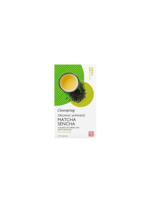 Clearspring bio japan matcha sencha zöld tea 20x1,8 g 36 g