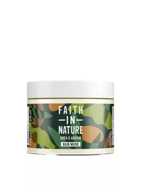 Faith in Nature Tápláló intenzív hajmaszk, Shea vaj & Argán olaj 300ml