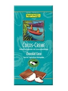   Rapunzel Bio csokoládé, svájci kókuszos krémcsokoládé 38%-os 100 g