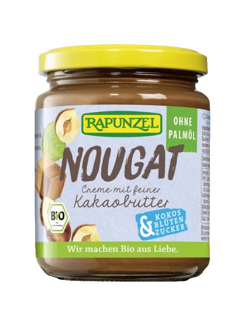 Rapunzel Mogyorós nugátkrém pálmaolaj nélkül, kókuszvirág cukorral BIO 250g