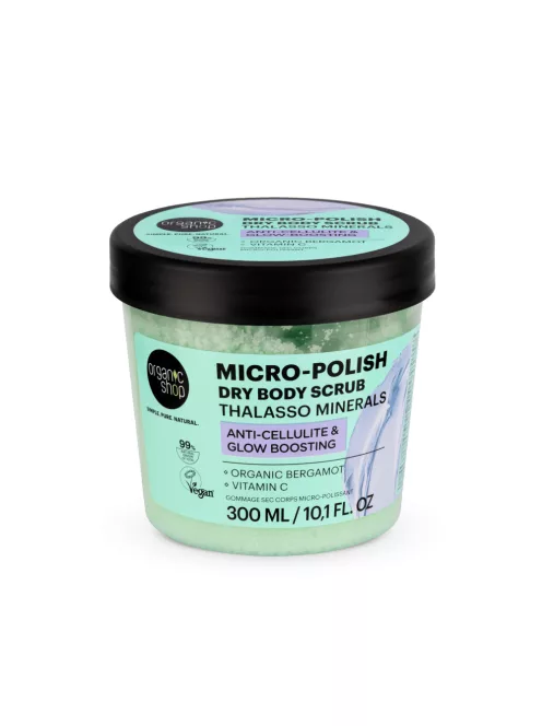 Organic Shop "Mikropolír" száraz testradír Thalasso ásványokkal 300ml