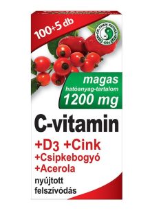   Dr. Chen 1200 mg C-vitamin + D3-vitamin + Cink + Csipkebogyó +Acerola, nyújtott felszívódású 100 db